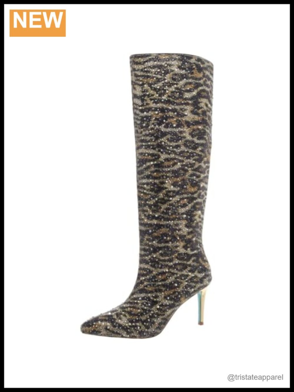 Knee High Stiletto Heel Boots with Zip Closure